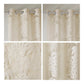Palm Leaf Burnout Window Sheer Natural 50x84 Inches