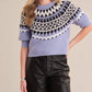 525 America - Alora Puff Sleeve Fair Isle Top
