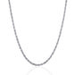 3.0mm 14k White Gold Solid Diamond Cut Rope Chain