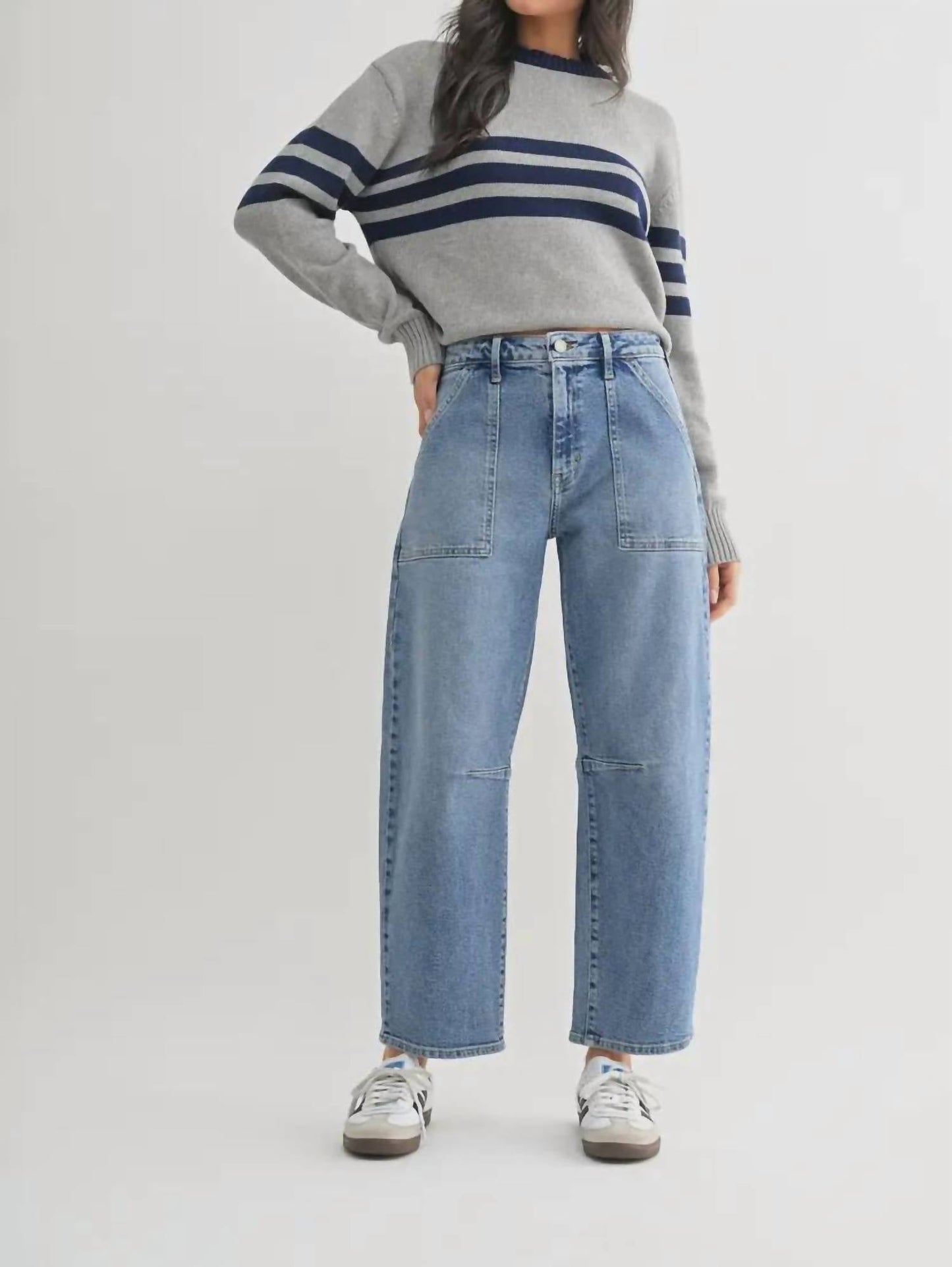 Just Black Denim - Ankle Barrel Jeans
