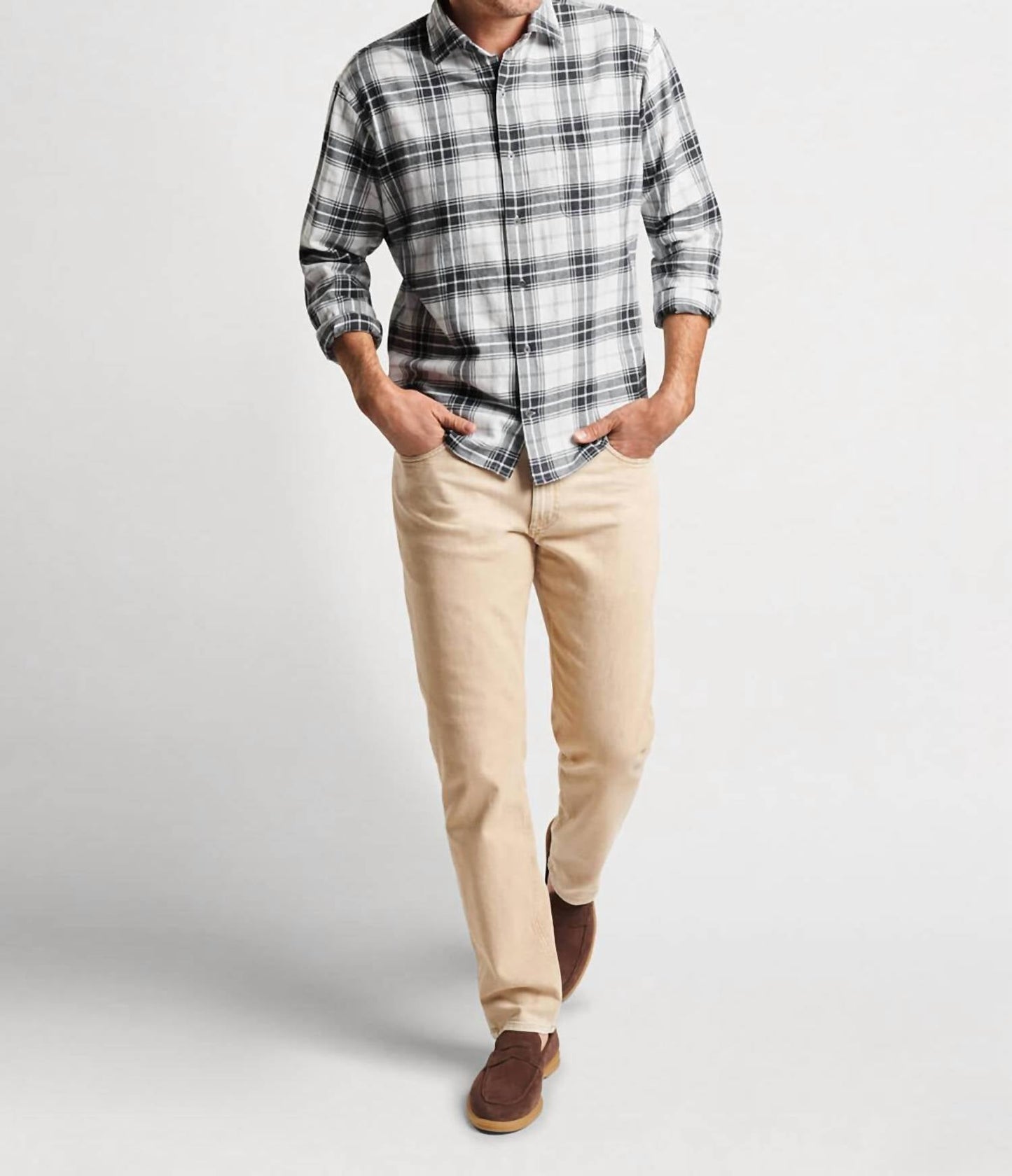 Peter Millar - Camisa esportiva de algodão Whitecliff