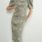 Aaron & Amber - Puff Sleeve Midi Dress