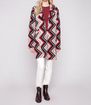 Charlie B - Long Crochet Coat With Button Closure