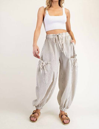 Ee:Some - Emma Striped Drawstring Jogger