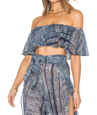 Soah - Blusa Maya com babados e ombros à mostra para mulheres