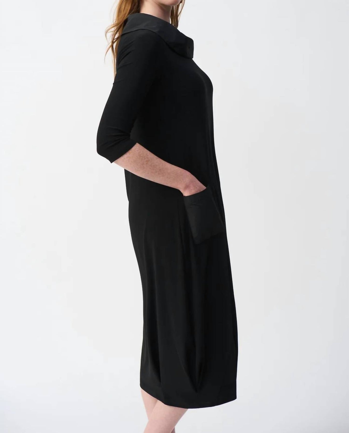 Joseph Ribkoff - 3/4 Sleeves Cocoon Midi Dress