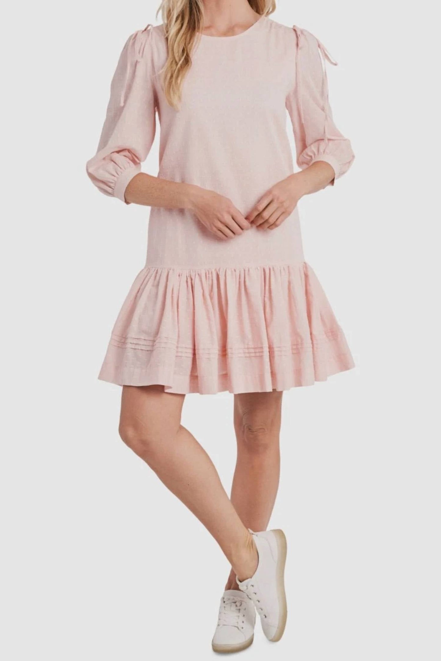 Cece - Clip Dot Ruffled Dress