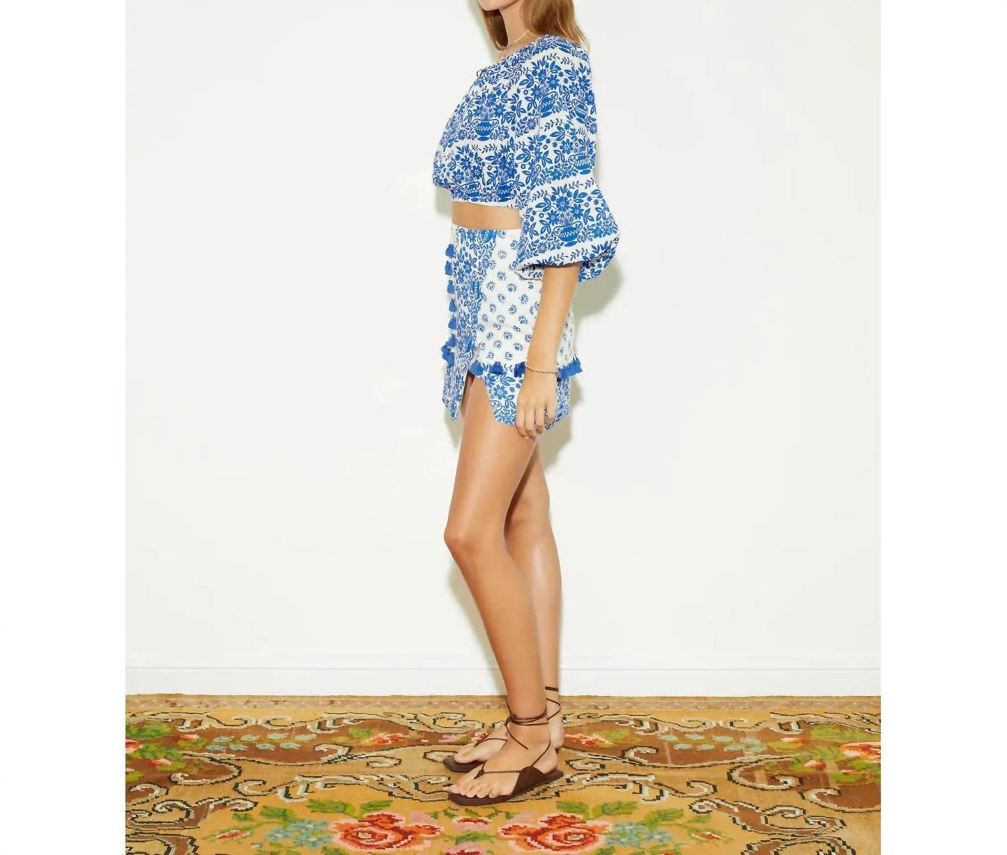Boteh - Petale Off Shoulder Crop Top