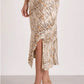 Elan - Sahara Printed Side Slit Midi Skirt