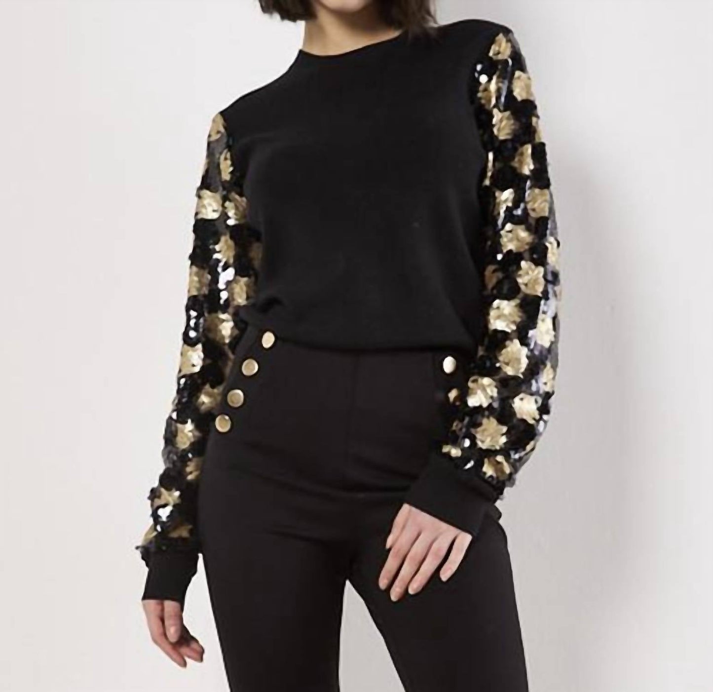 Apricot - Sequin Arm Embellished Jumper