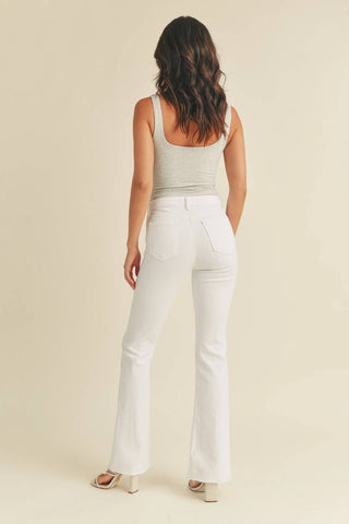 Just Black Denim - Calça jeans flare com corte tesoura para o outono