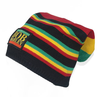 Bob Marley - Unisex Rasta Stripe Beanie