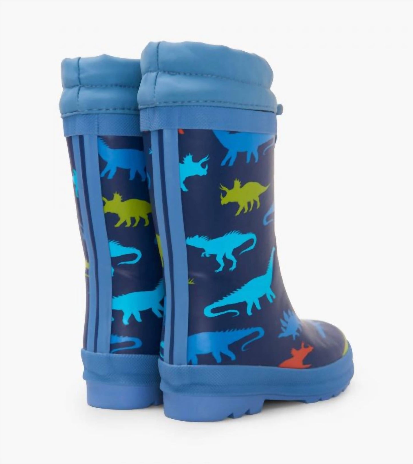 Hatley - Botas de chuva com forro de sherpa Dino Silhouettes para meninos