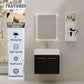Modern Wall Mounted Bathroom Vanity With Resin Sink and Storage Rack