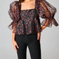 Buddylove - Puff Sleeve Peplum Top