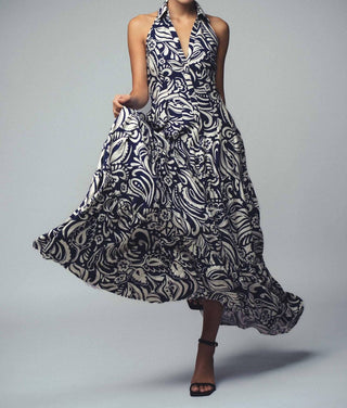 Urban Daizy - Halter Tiered Maxi Dress