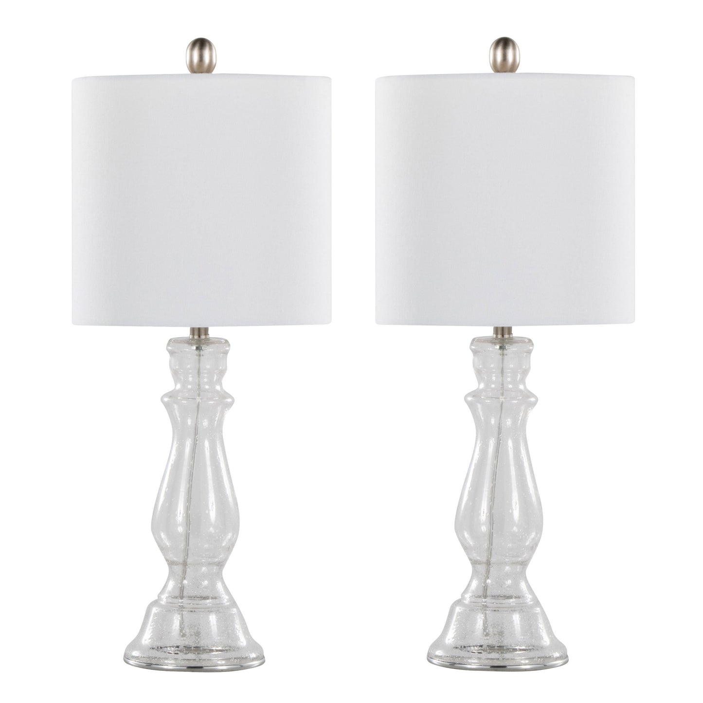 Bishop 24" Contemporary Glass Table Lamp Set of 2
