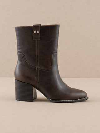 Oasis Society - Bota feminina Jennie Classic com salto para o dia a dia