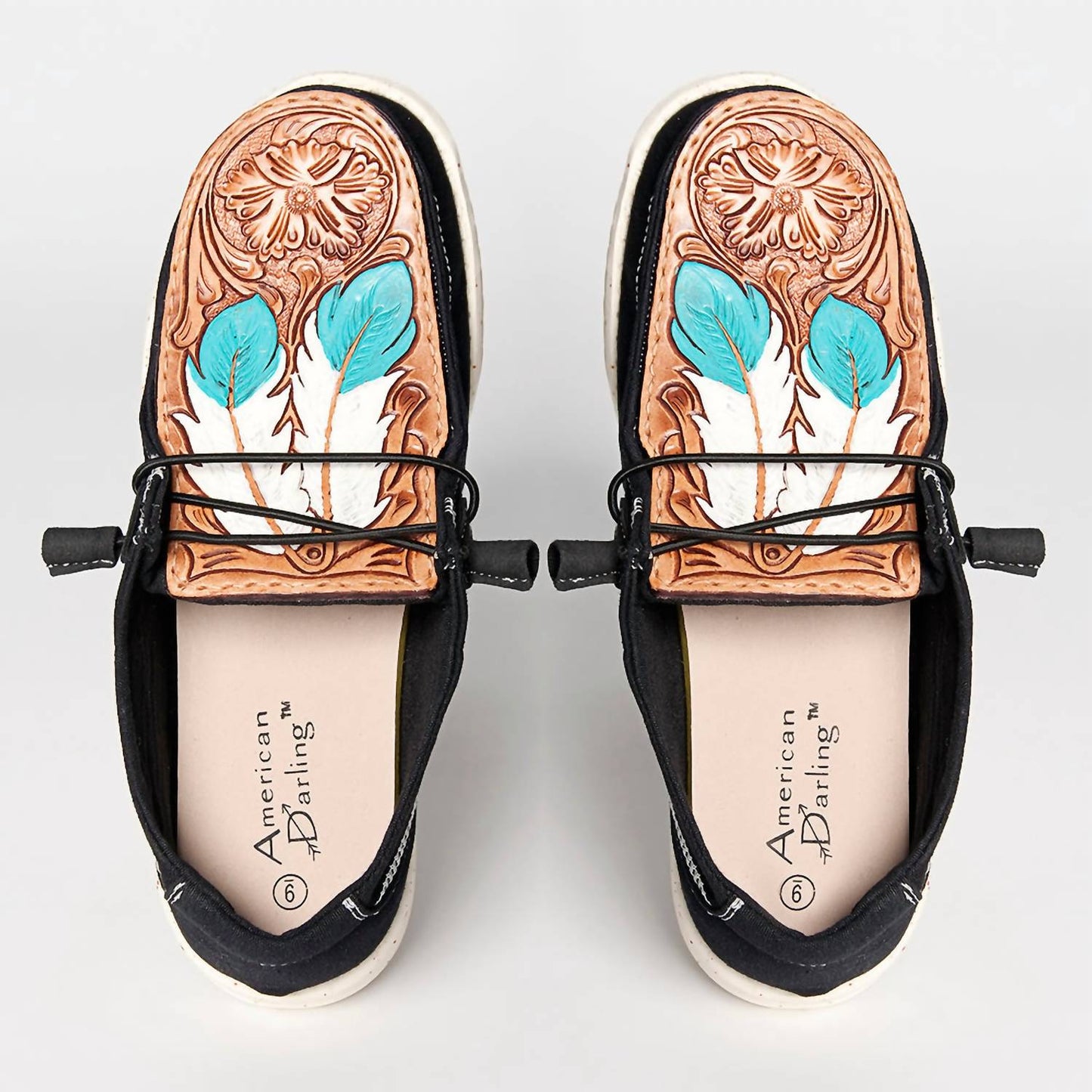 American Darling - Women's Hand Tooled Genuine Leather Slip-on Shoe