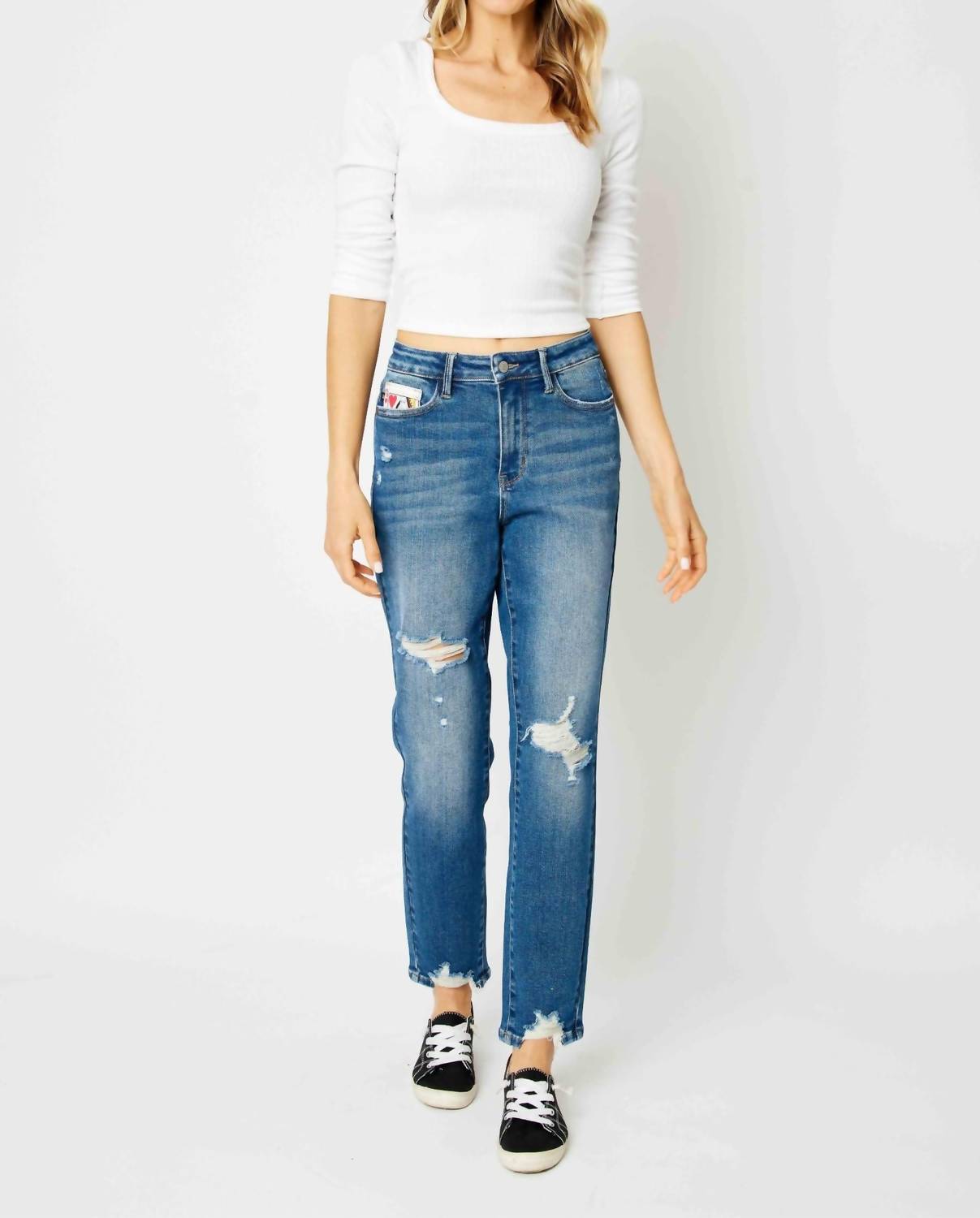 Judy Blue - High Waist Coin Pocket Boyfriend Jeans