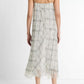 Vince - Fenced Plaid Sheer Panel Midi Dress