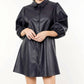 Dolce Cabo - Everywhere Leather Dress with Puff Sleeves