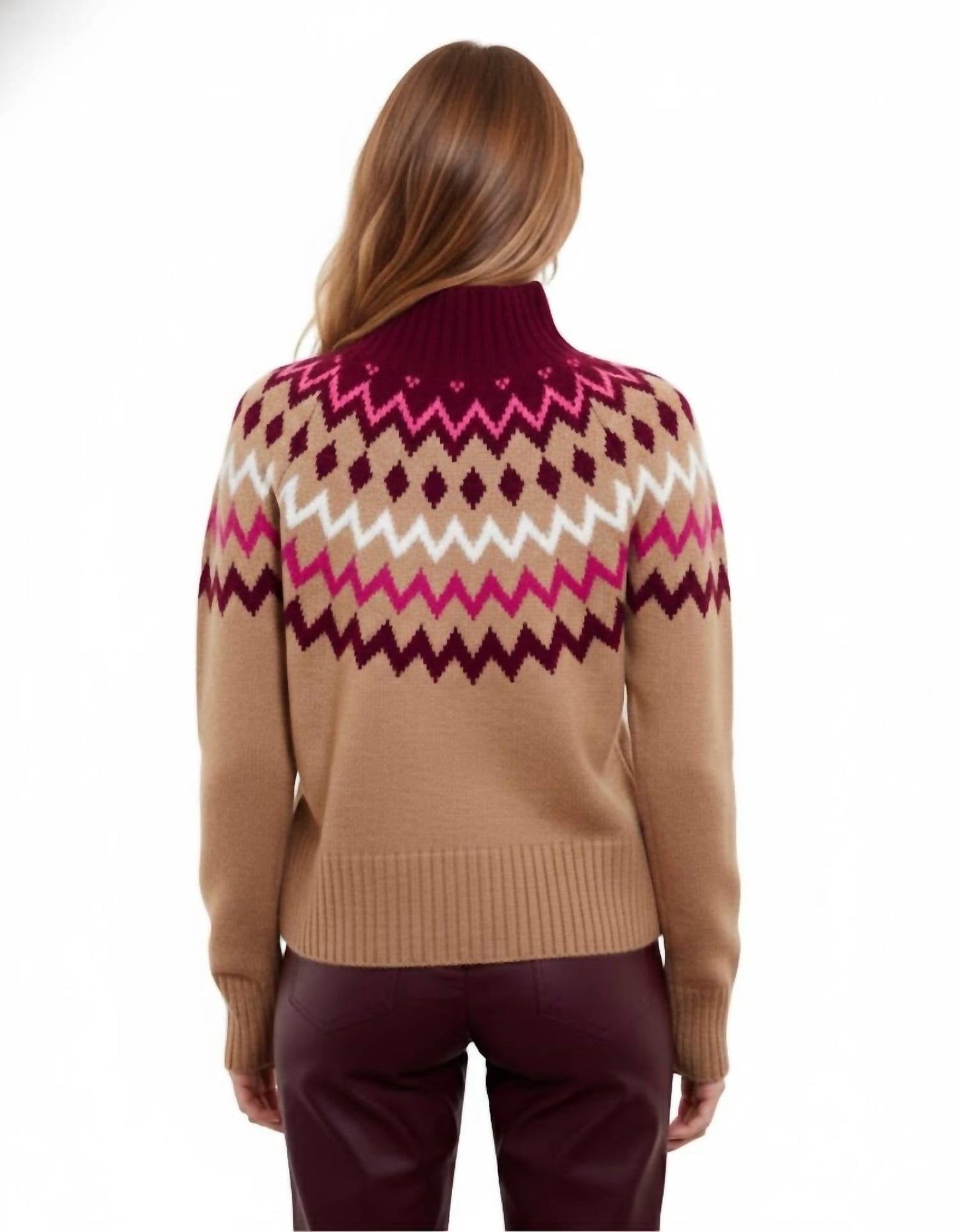 &Isla - Sara Fairisle Mock Neck Sweater