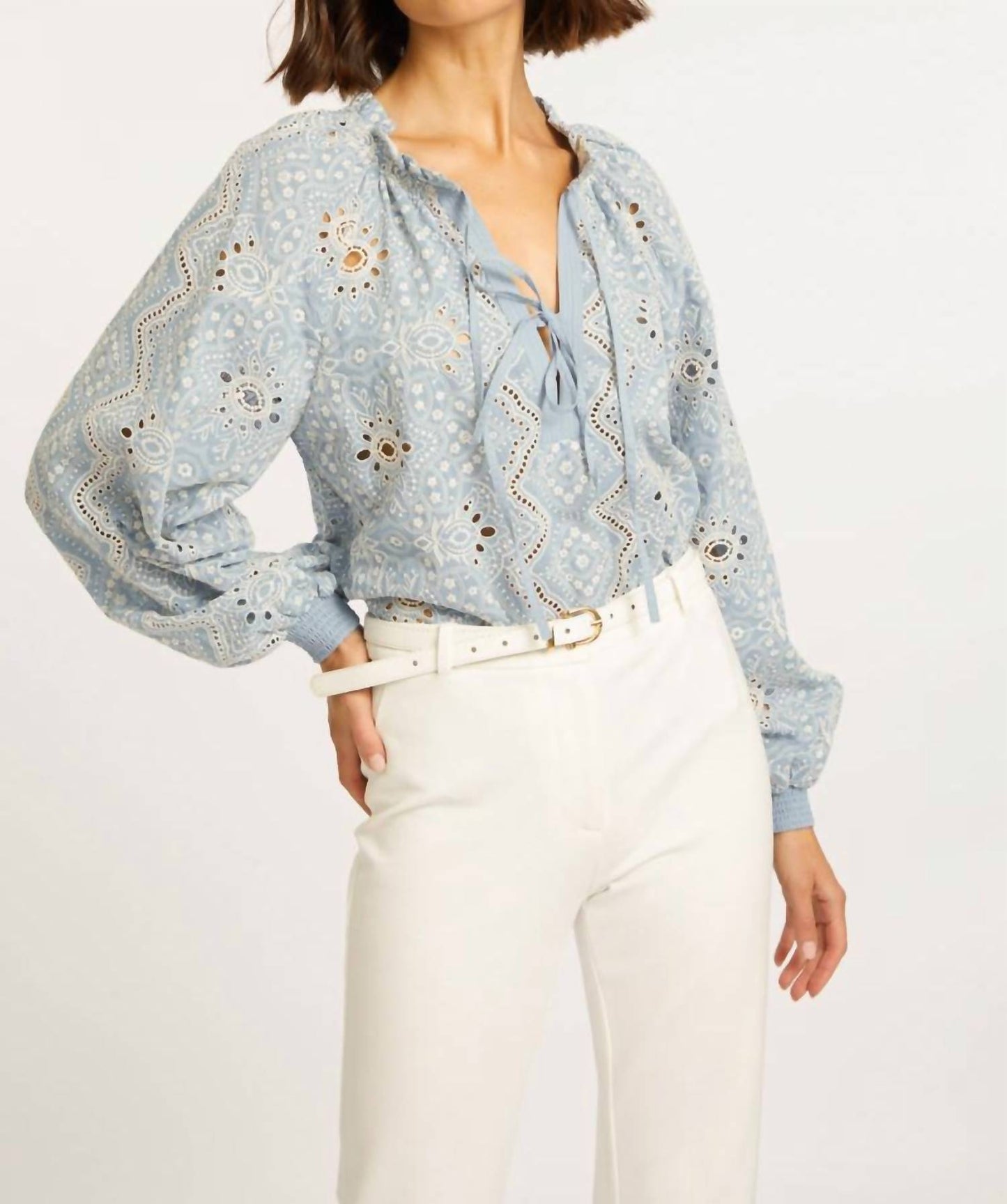 Caballero - Aurelia Embroidered Eyelet Top