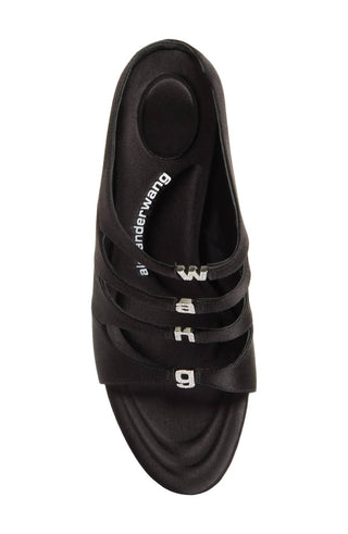 Alexander Wang - Sandália feminina de cetim Lolita com cristais e salto alto