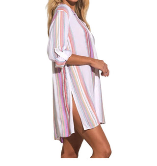Elan - Camisa de saída de praia estilo bermuda boyfriend