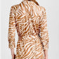 L'Agence - Żebra Print Shirt Dress