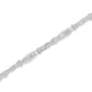 10K White Gold Geometric Pattern Diamond Tennis Bracelet (3 cttw, H-I Color, SI2-I1 Clarity)
