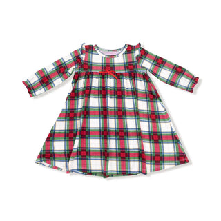 Angel Dear - Girls' Holiday Plaid Loungewear Gown