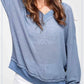 La Miel - Waffle V Neck Top
