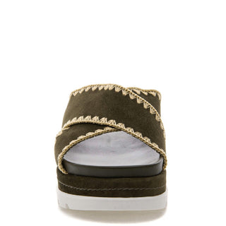 J/Slides - Sandália Boo de Camurça Feminina