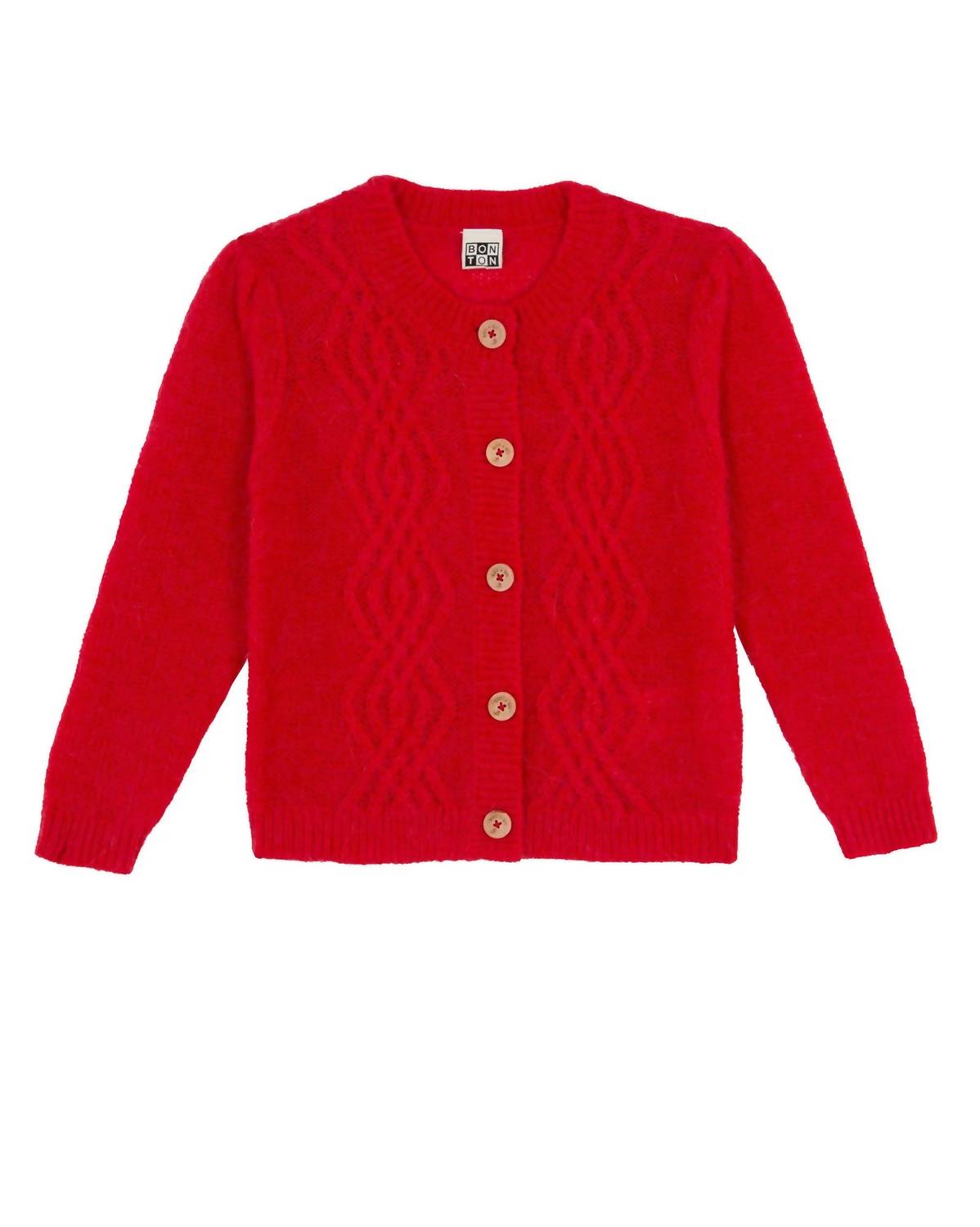Bonton - Girl's Cable Knit Cardigan