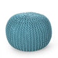 Moro Knitted Round Pouf With Pumpkin Shape