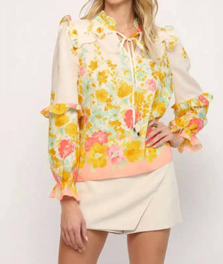 Fate - Blusa Floral Caprichosa com Babados