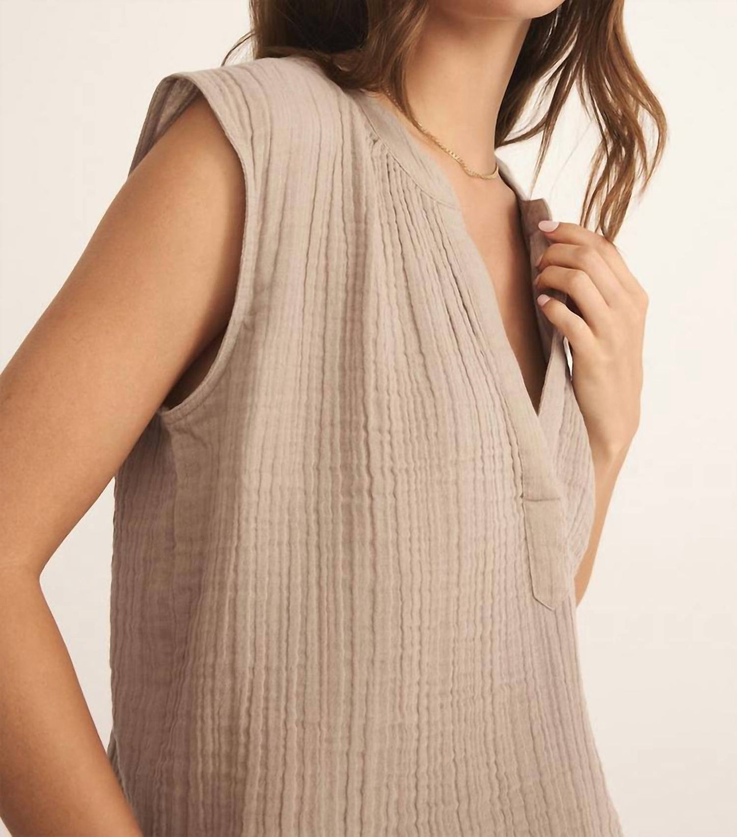 Z Supply - Cliffside V-neck Airy Gauze Top