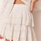 Loveshackfancy - Ruffle Mini Pearl-embellished Skirt