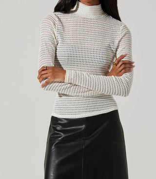 Astr - Lida Open Knit Top