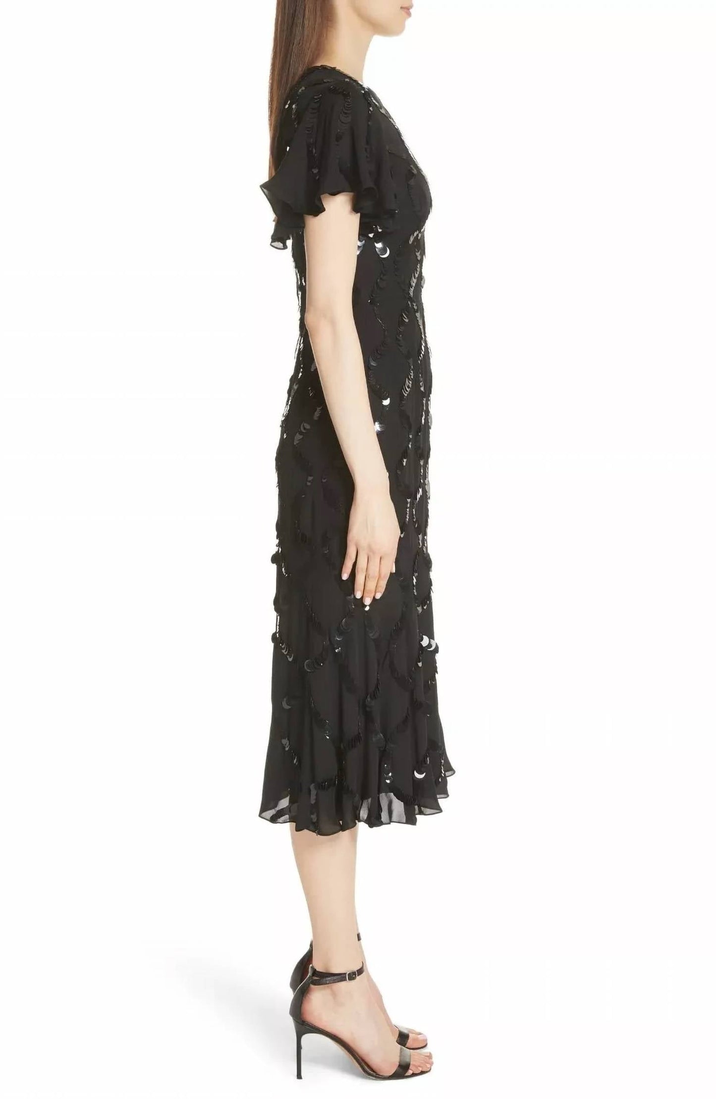 Sachin & Babi - Sophia Sequin Silk A Line Flare Dress