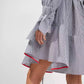 French Connection - Acantha Stripe V Neck Dress