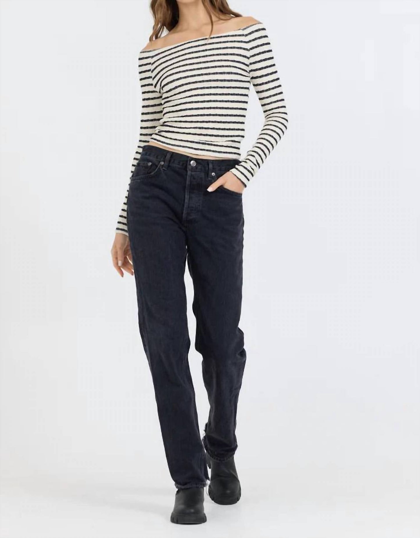 Vintage Havana - Fitted Off the Shoulder Top