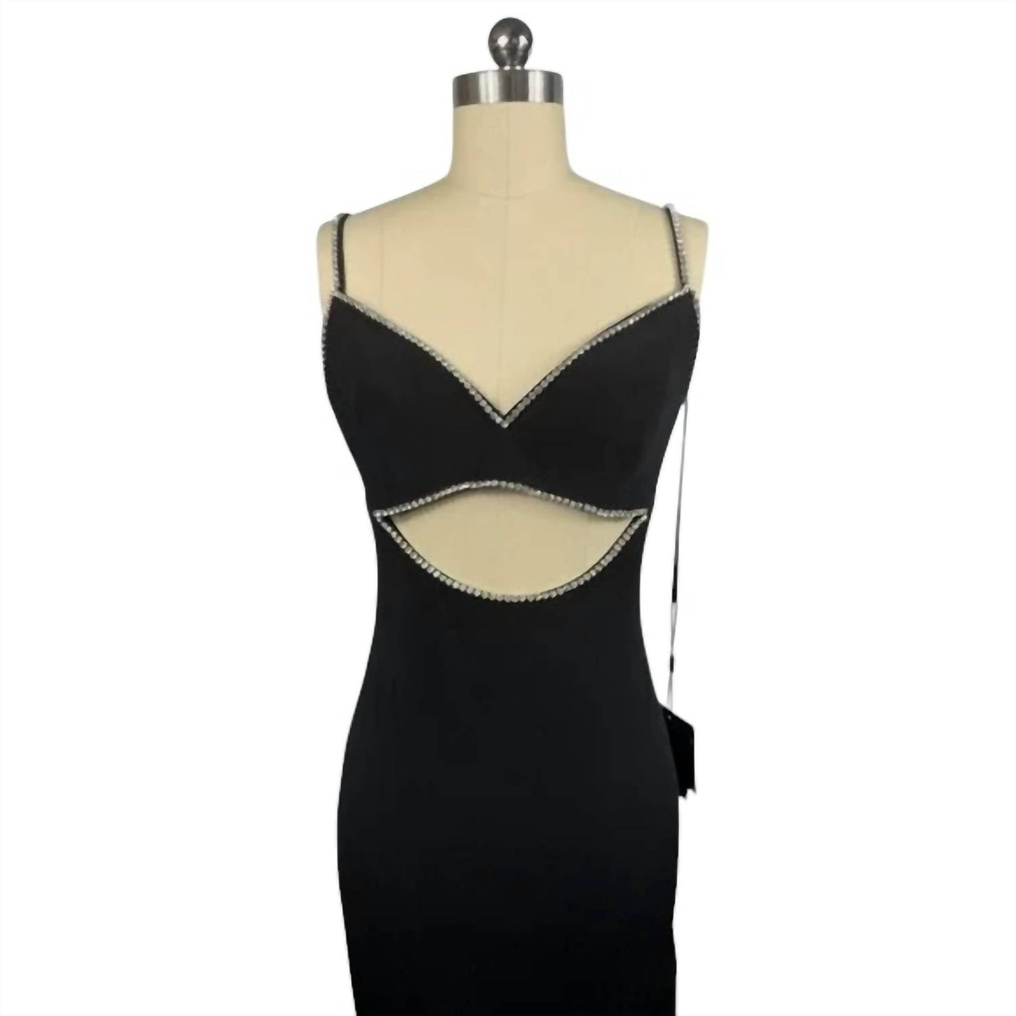 Ieena For Mac Duggal - Women's Midi Rhinestones Cocktail Dress