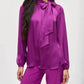Joseph Ribkoff - Satin Bow Neckline Blouse