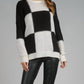 Elan - Checkerboard Crewneck Sweater