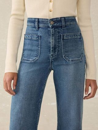 Faherty - Calça de moletom com bolsos elásticas no tornozelo