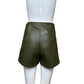 Anniewear - Women's Studded Stretch Faux Leather Wrap Skort