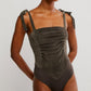 Free People - Tie Shoulder Sleeveless Textured Bodysuit